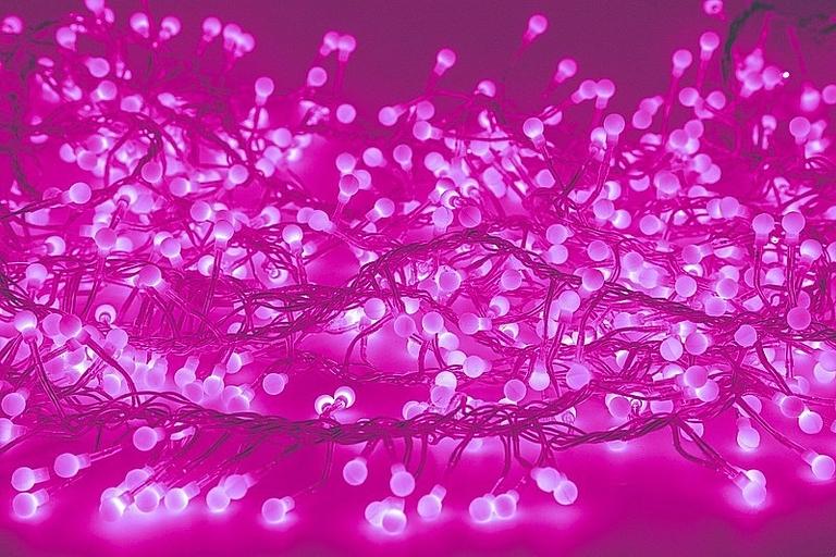 Neon-night 303-607 Гирлянда "Мишура LED" 3 м прозрачный ПВХ, 288 диодов, цвет розовый [303-607] фото 1
