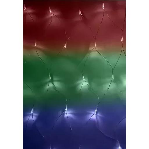 Гирлянда "Сеть" 1,5х1,5м, прозрачный ПВХ, 150 LED Мультиколор [215-129] фото 1