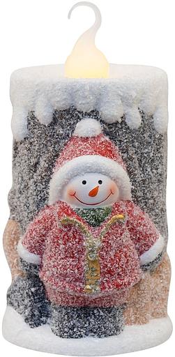 Neon-night 505-016 Керамическая фигурка «Свечка со снеговиком» 10.5х9х17.6 см фото 2