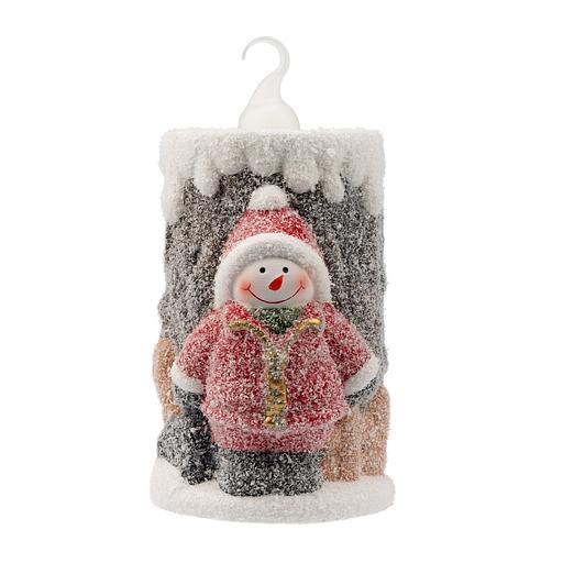 Neon-night 505-016 Керамическая фигурка «Свечка со снеговиком» 10.5х9х17.6 см фото 6