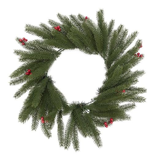 Neon-night 307-149 Еловый венок с ягодами NEON-NIGHT O 45 см, литой фото 1