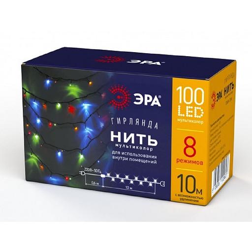 ЭРА Б0041893 ENIN-10M ЭРА Гирлянда LED Нить 10 м мультиколор 8 режимов, 220V, IP20 фото 1