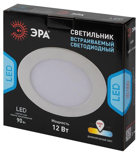 Эра Б0046896 LED 1-12-4K/LM Светильник светодиодный круглый LED 12W 220V 4000K фото 1
