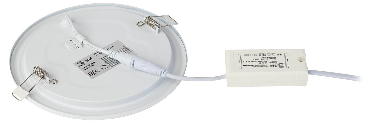 Эра Б0046896 LED 1-12-4K/LM Светильник светодиодный круглый LED 12W 220V 4000K фото 6