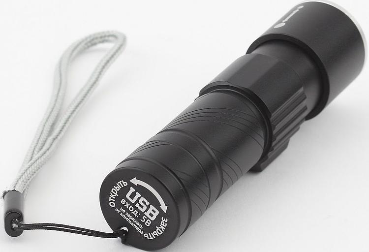 ЭРА Б0030191 Фонарь аккумуляторный MA-601 Циркон {3Вт светодиод, алюминий, регулируемый фокус, 3 режима, зарядка от USB} фото 2