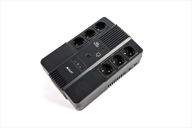 ИБП Бастион SKAT-UPS 600 AI 220В 360Вт 1АКБ 7Ач внутр. меандр. стаб-ция напр-я. 6 выходов (8998) фото 3