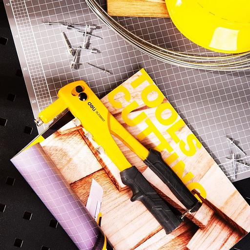 Ручной заклепочник с набором заклепок (60шт) Deli DL236910T 265мм, сталь 20Cr, диаметр 2,4 / 3,2 / 4,0 / 4,8 мм фото 7