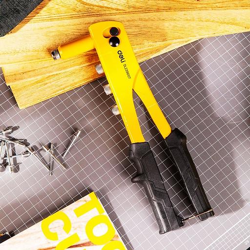 Ручной заклепочник с набором заклепок (60шт) Deli DL236910T 265мм, сталь 20Cr, диаметр 2,4 / 3,2 / 4,0 / 4,8 мм фото 9