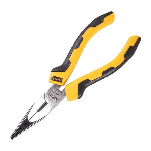 Удлиненные плоскогубцы Deli DL2106 160мм, двухкомпонентная рукоять фото 1