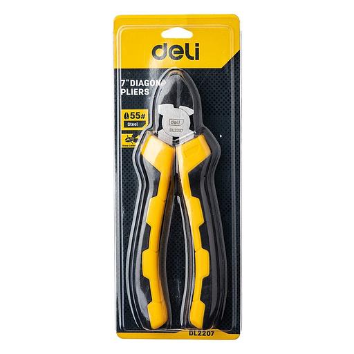 Диагональные бокорезы Deli DL2207 180мм, двухкомпонентная ручка фото 4