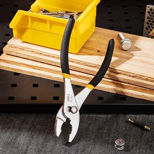 Пассатижи переставные двухдиапазонные Deli DL25508 200мм, прорезиненная двухкомпонентная ручка фото 5