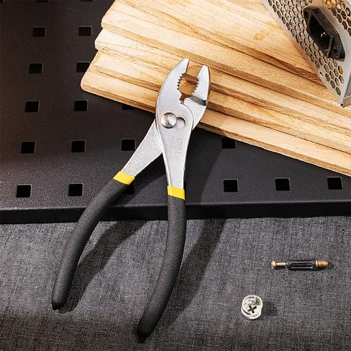 Пассатижи переставные двухдиапазонные Deli DL25508 200мм, прорезиненная двухкомпонентная ручка фото 6