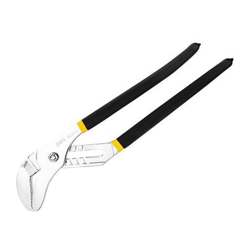 Переставные клещи Deli DL2616 400мм, диапазон раскрытия 15-105мм, прорезиненная рукоять фото 1