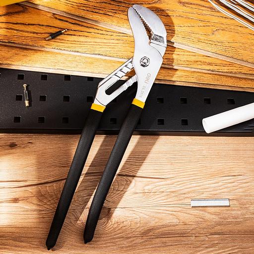 Переставные клещи Deli DL2616 400мм, диапазон раскрытия 15-105мм, прорезиненная рукоять фото 4