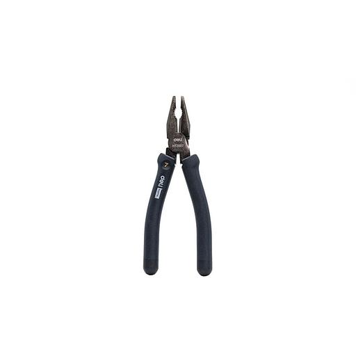 Комбинированные плоскогубцы "Home Series Black" Deli HT2007 180мм, эксклюзивный дизайн, рукоятка из высококачественного софттач пластика фото 2