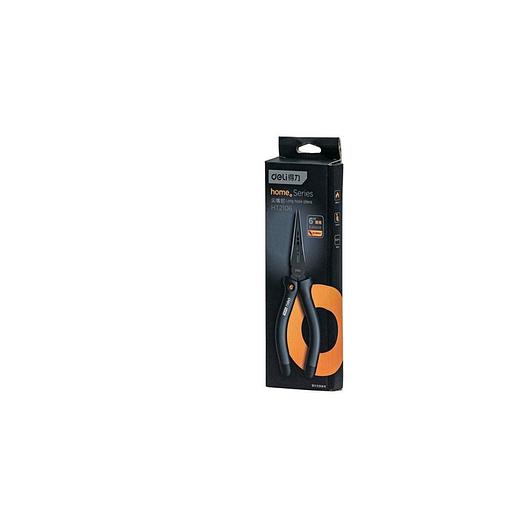 Удлиненные плоскогубцы "Home Series Black" Deli HT2106 160мм, эксклюзивный дизайн, рукоятка из высококачественного софттач пластика фото 2