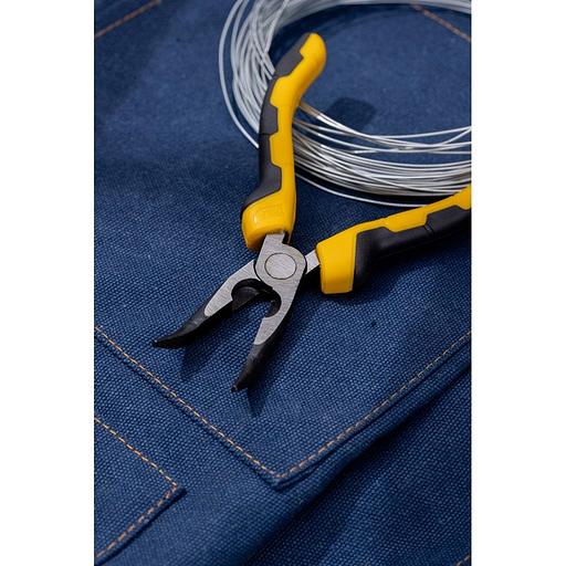 Удлиненные плоскогубцы с изогнутыми губками Deli DL2306 160мм, угол загиба губок 30°, сталь CrV, двухкомпонентная ручка фото 5