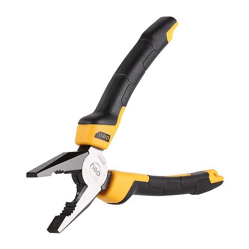 Комбинированные плоскогубцы Deli DL2008Z 200мм, сталь CrV, прорезиненная двухкомпонентная ручка фото 3