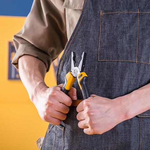 Комбинированные плоскогубцы Deli DL2008Z 200мм, сталь CrV, прорезиненная двухкомпонентная ручка фото 8