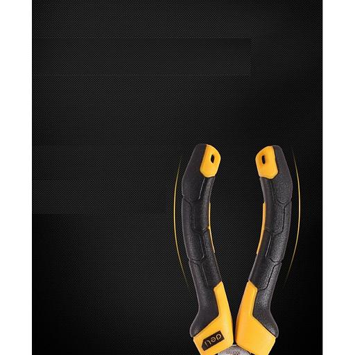 Удлиненные плоскогубцы Deli DL2106Z 160мм, сталь CrV, прорезиненная двухкомпонентная ручка фото 5