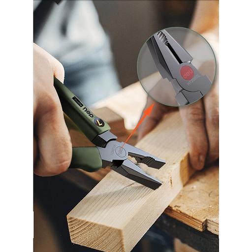 Комбинированные плоскогубцы "Home Series Green" Deli HT2007L 180мм, эксклюзивный дизайн, рукоятка из высококачественного софттач пластика фото 5