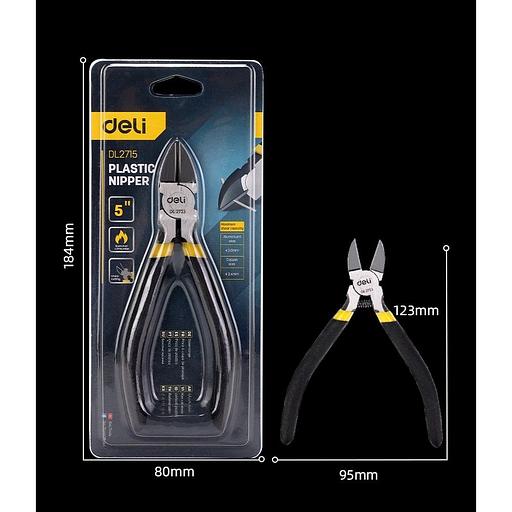 Мини-бокорезы Deli DL2715 125мм, сталь 55С, противоскользящая ручка фото 4