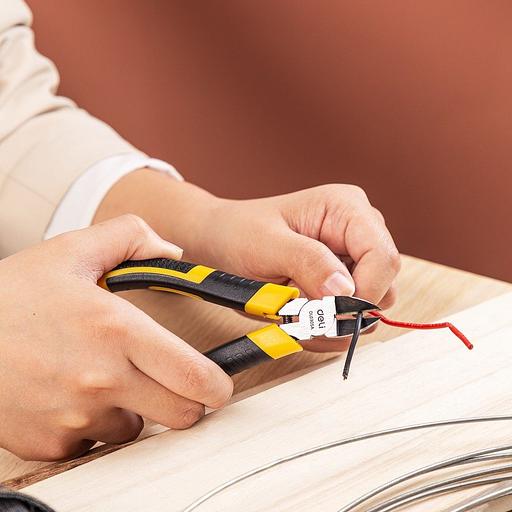 Бокорезы Deli DL0305A 135мм Сталь CrV, двухкомпонентная ручка фото 7