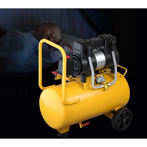 Компрессор воздушный безмаслянный Deli DL-WKY25-E1 (мощность 1,2кВт, 25литров, 80л/мин, 7атм, 2800об/мин) фото 2