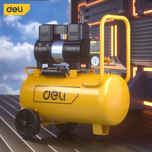 Компрессор воздушный безмаслянный Deli DL-WKY25-E1 (мощность 1,2кВт, 25литров, 80л/мин, 7атм, 2800об/мин) фото 5