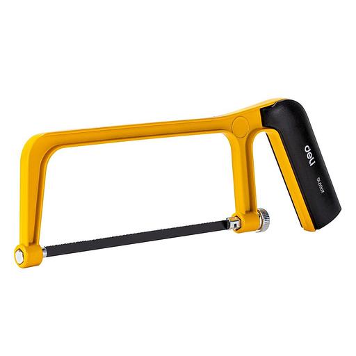 Мини-ножовка по металлу, дереву, пластику Deli DL6007 150мм, пильное полотно из стали 65Mn, прорезиненная двухкомпонентная ручка, рама из аллюминиевого сплава фото 2