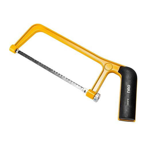 Мини-ножовка по металлу, дереву, пластику Deli DL6007 150мм, пильное полотно из стали 65Mn, прорезиненная двухкомпонентная ручка, рама из аллюминиевого сплава фото 3