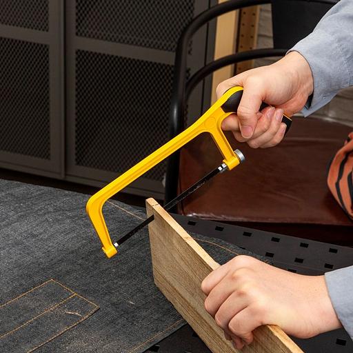 Мини-ножовка по металлу, дереву, пластику Deli DL6007 150мм, пильное полотно из стали 65Mn, прорезиненная двухкомпонентная ручка, рама из аллюминиевого сплава фото 9