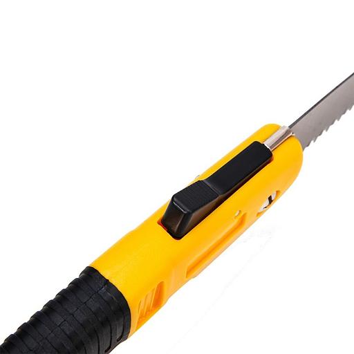 Садовая пила складная Deli DL580618 180мм, сталь 65MN, шаг зубьев 7 TPI, обрезиненая ручка, шлифовка зубов с 3-х сторон, двухрядное распределение кромок фото 10