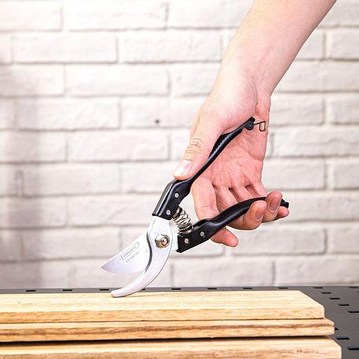 Секатор садовый Deli DL580200 длина 205мм, макс. диаметр резки 14мм, сталь 65MN фото 2