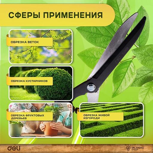 Садовые ножницы Deli DL2805 длина 630-820мм, лезвие с тефлоновым покрытием, телескопическая рукоятка, сталь 55C фото 4
