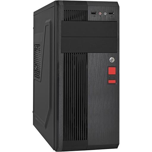 Exegate EX294577RUS Корпус Miditower UN-605B-UN600 (ATX, БП UN600 с вент. 12см, 2*USB, аудио, блокировка, черный) фото 1