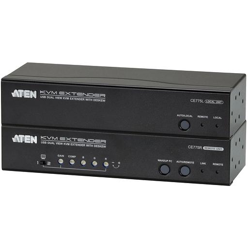 ATEN CE775-AT-G Удлинитель, 2xSVGA+KBD&MOUSE USB+AUDIO+RS232, 300 метр., 1xUTP Cat5e, SPHD15+2xHD-DB15+2xUSB A-тип + 2xMINI JACK+DB9, Female, с KVM-шнуром USB 1.8м., Б.П. 220> 5.3V фото 1