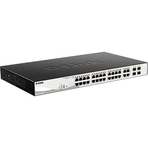 Коммутатор D-Link PROJ Smart L2 Switch 24x1000Base-T PoE, 4xCombo 1000Base-T/SFP, PoE Budget 370W, Compact CLI (DGS-1210-28MP/F4A) фото 2