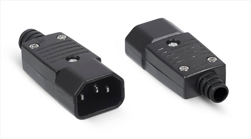 Вилка Cabeus IEC-320-C14 Вилка С14 разборная, 10А, 250 V, черная (IEC-320-C14) фото 1