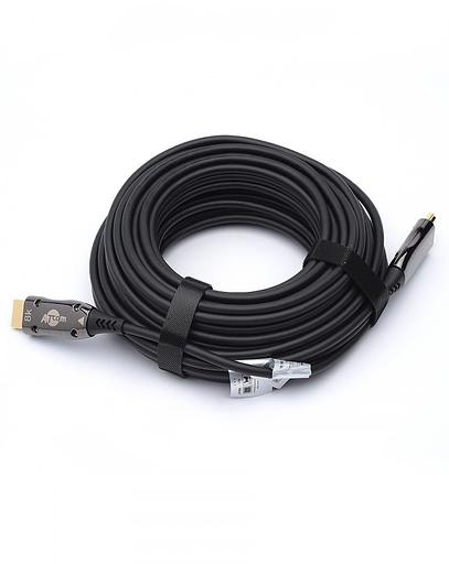 Кабель HDMI 15 м (HIGH speed, Metal gold, Optical) 8K VER 2.1 ATcom HDMI (m) - HDMI (m) 15 м (AT8879) фото 5