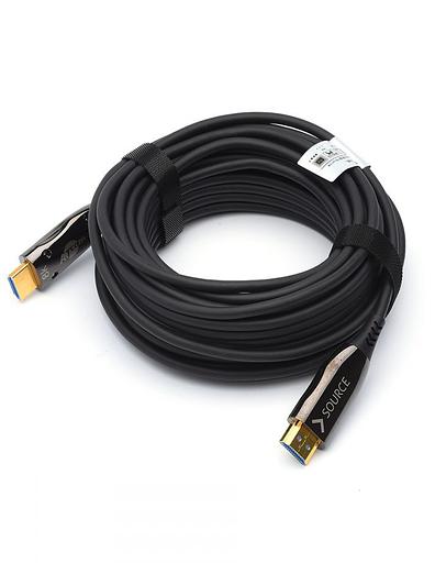 Кабель HDMI 15 м (HIGH speed, Metal gold, Optical) 8K VER 2.1 ATcom HDMI (m) - HDMI (m) 15 м (AT8879) фото 6