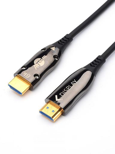 Кабель HDMI 50 м (HIGH speed, Metal gold, Optical) 8K VER 2.1 ATcom HDMI 2.1 (m) - HDMI 2.1 (m) 50 м (AT8875) фото 4