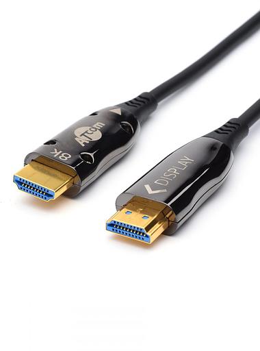 Кабель HDMI 50 м (HIGH speed, Metal gold, Optical) 8K VER 2.1 ATcom HDMI 2.1 (m) - HDMI 2.1 (m) 50 м (AT8875) фото 5