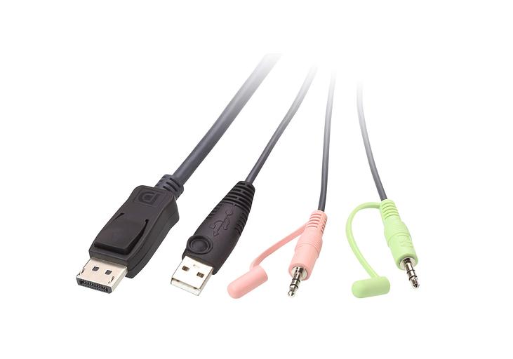 2-портовый, USB, DisplayPort, кабельный KVM-переключатель с пультом удаленного переключения порта, разрешение 2560 x 1600 при 60 Гц ATEN CS22DP фото 2