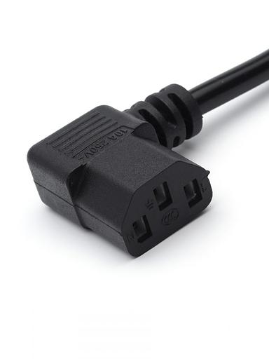 Кабель питания GoPower евровилка-C13 (f) 1.8м ПВХ 0.75 мм угловой черный (1/125) GoPower 00-00024536 фото 2