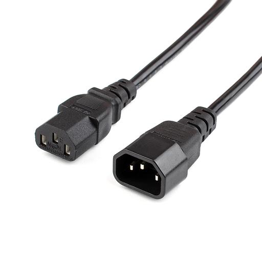 Кабель питания GoPower C14 (m)-C13 (f) 1.8м ПВХ 0.75 мм удлинитель черный (1/10/100) GoPower 00-00024537 фото 2