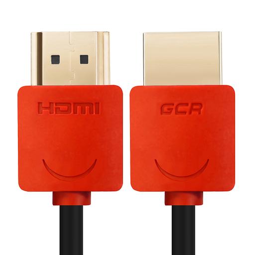 Greenconnect Кабель SLIM 1.0m HDMI 2.0, красные коннекторы Slim, OD3.8mm, HDR 4:2:2, Ultra HD, 4K 60 fps 60Hz, 3D, AUDIO, 18.0 Гбит/с, 32/32 AWG, GCR-51213 Greenconnect HDMI (m) - HDMI (m) 1м (GCR-51213) фото 2