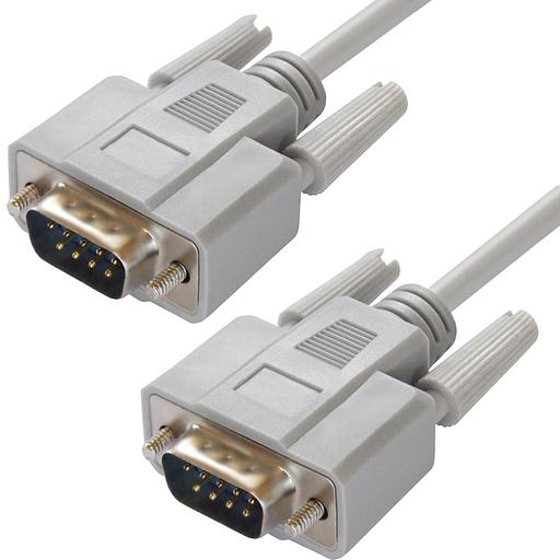 Greenconnect Кабель COM RS-232 порта соединительный 3 m GCR-DB9CM2M-3m, 9M / 9M Premium, серый, пластиковый пакет Кабель Greenconnect COM RS-232 9M/RS-232 9M (GCR-DB9CM2M-3m) фото 1