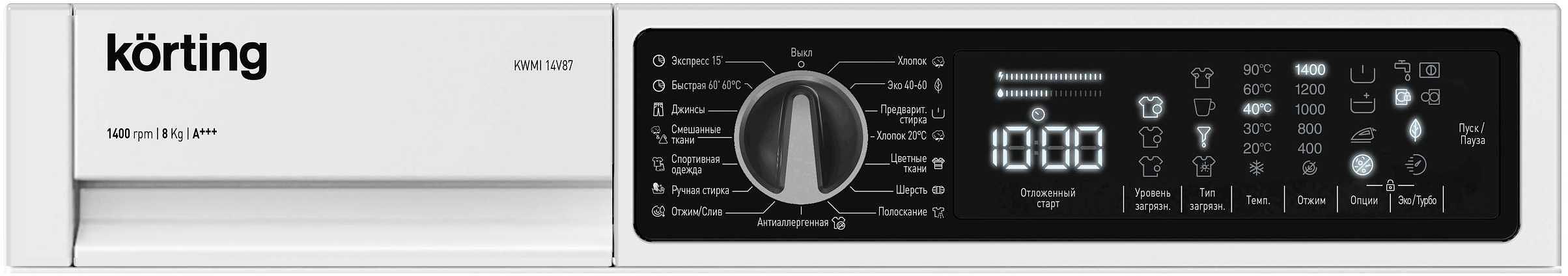 Встраиваемая стиральная машина Korting KWMI 14V87 фото 2