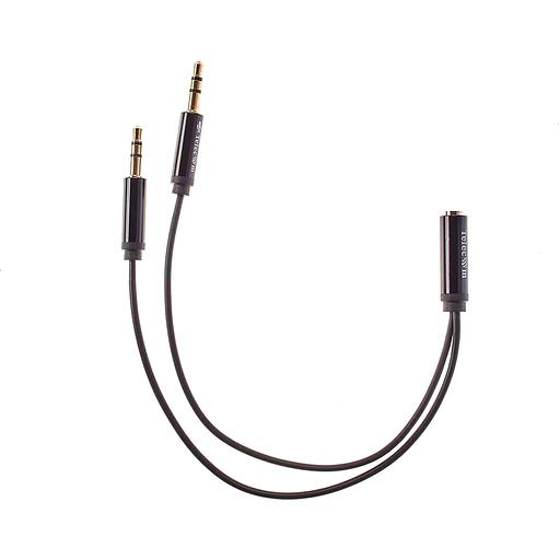 Кабель-адаптер 2*3.5ST(M)/3.5 ST(F), 0.2м, Telecom PRO VCOM Адаптер-переходник Telecom Jack 3.5 mm F/2 x Jack 3.5 mm M (TAV205M-0.2M) фото 2